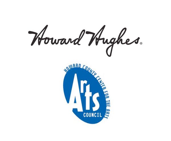 A logo for howard hughes and the art council.